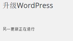 解决升级 WordPress 时提示”另一更新正在进行” 文章 第1张