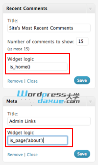 WordPress小工具只在指定页面显示的插件：Widget Logic 文章 第1张
